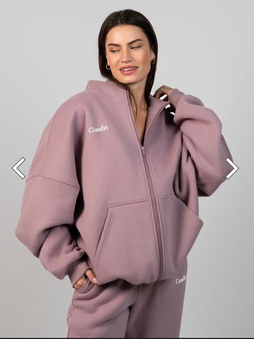 Comfort Oversized Cloud Zip-Up Hoodie - Limited Edition: Orchid